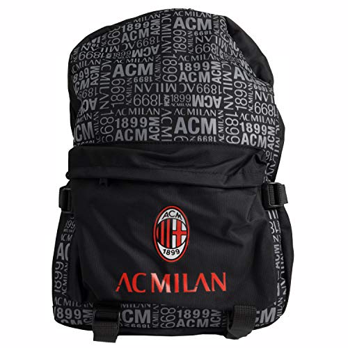 AC Milan - Mochila de Color Negro, Talla L