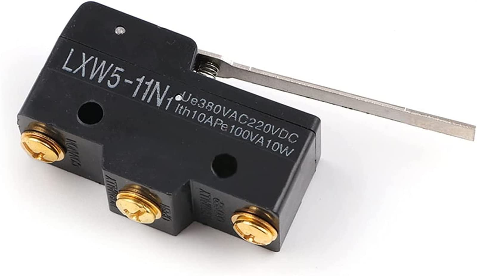 Micro Switches 1 0pcs LXW5 11N1 11N2 11G1 11G2 11G3 11Q1 11Q2 11D1 11M Interruptor de límite botón brujas viaje 3 interruptor micro terminal tornillo(10pcs 11q2,Silver contacts)