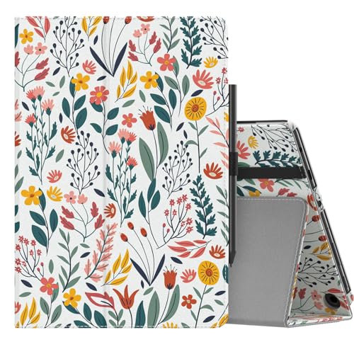 Image of MoKo Case Fits All-New HD 10 & 10 Plus Tablet (13th /11th Generation, 2023 /2021 Release) 10.1 inch - Slim Folding Stand Cover with Auto Wake /Sleep, Flowers