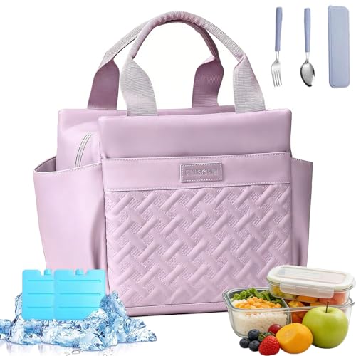 Recopilación de Lonchera termica del mes. 48 Loncheras Termica para Mujer, Bolsa del Almuerzo 10L A Prueba de Fugas, con Bolsillo Lateral - Porta Alimentos para Trabajo, Picnic, Playa, Completo con Bolsas de Hielo y Cubiertos...