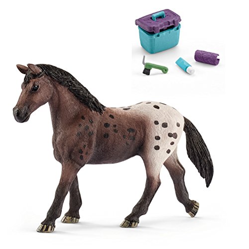 Preisvergleich Produktbild Schleich 13861 Appaloosa Stute + 42366 Pferdepflege