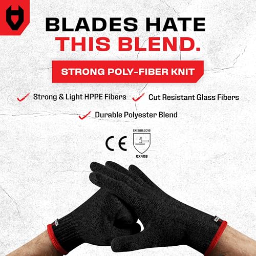 Image of NoCry Premium Cut Resistant Gloves Food Grade - Level 5 Protection; Ambidextrous; Machine Washable; Superior Comfort and Dexterity; Lightweight - Perfect Cutting Gloves or Mandolin Glove