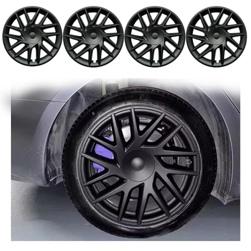 Suitable for Tesla Model 3 Automotive Wheel Center Caps 18 4pcs 2024-2025 2026 Wheel Cover Thunder Style Hub Cover
