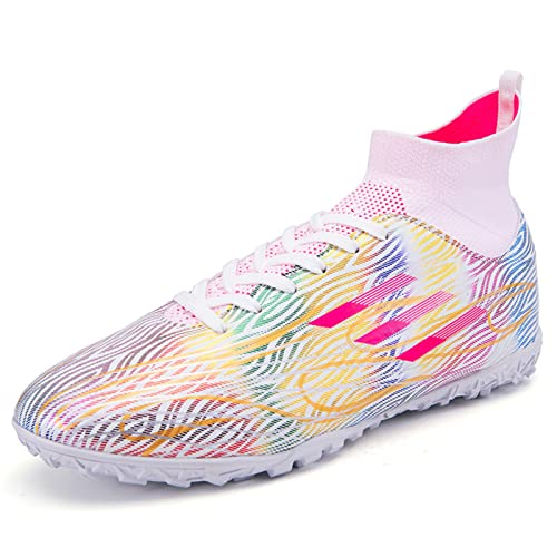 Tacos Zapatos de fútbol, ​​Tacos de fútbol TF, Zapatos de Botas de fútbol para Mujeres, para jóvenes Entrenamiento Profesional Césped Botines para Interiores Zapatillas Deportivas Cover