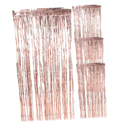 LIFKOME Metallic Photo Background Tinsel Fringe Curtains Streamer Decorations for Engagement Party