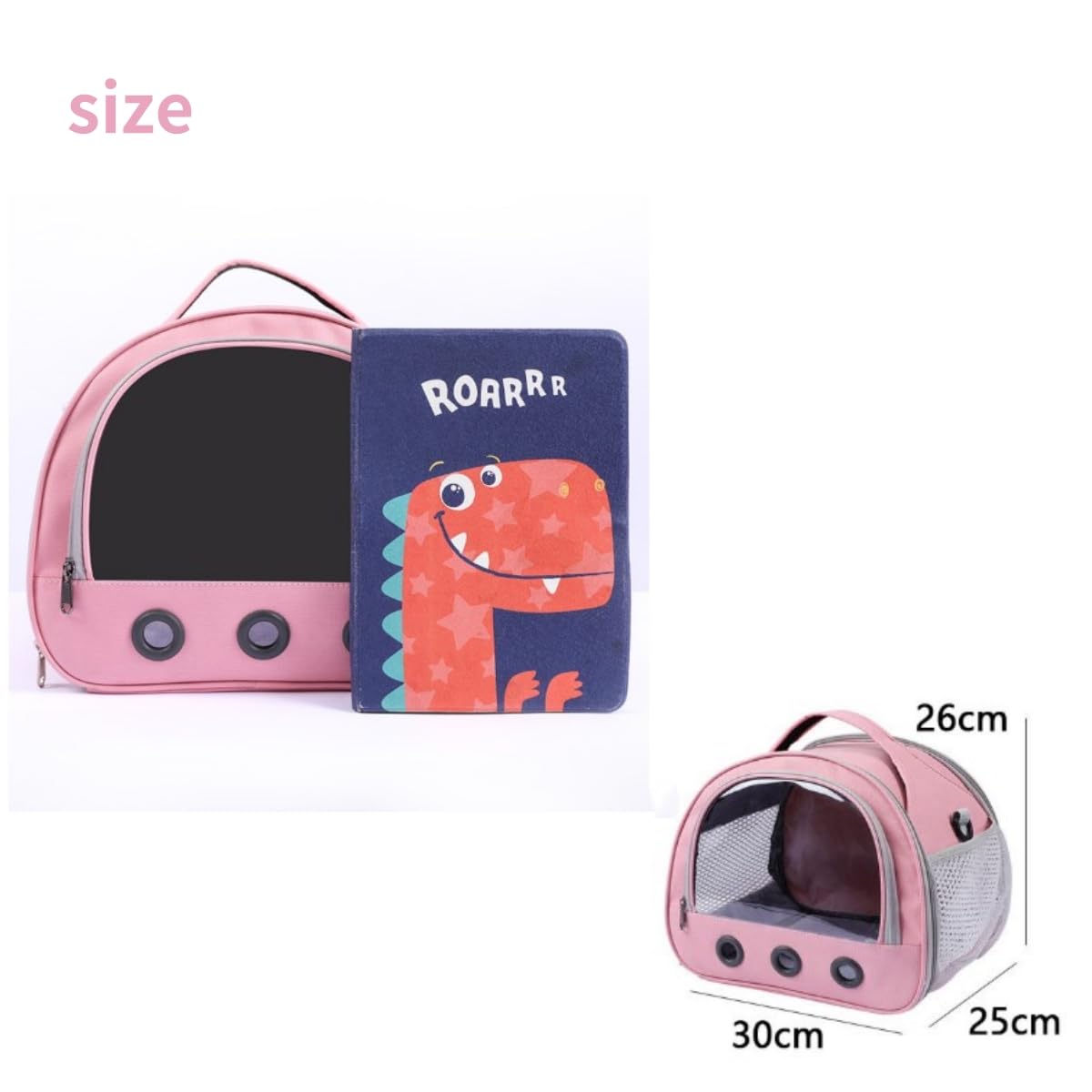 SOONHUA Sac de Transport pour Petits Animaux, Sac de Voyage pour Animal Domestique, Sac de Transport Portable pour Cochon d'Inde avec fenêtre Transparente et Maille Respirante pour Oiseaux, Rats