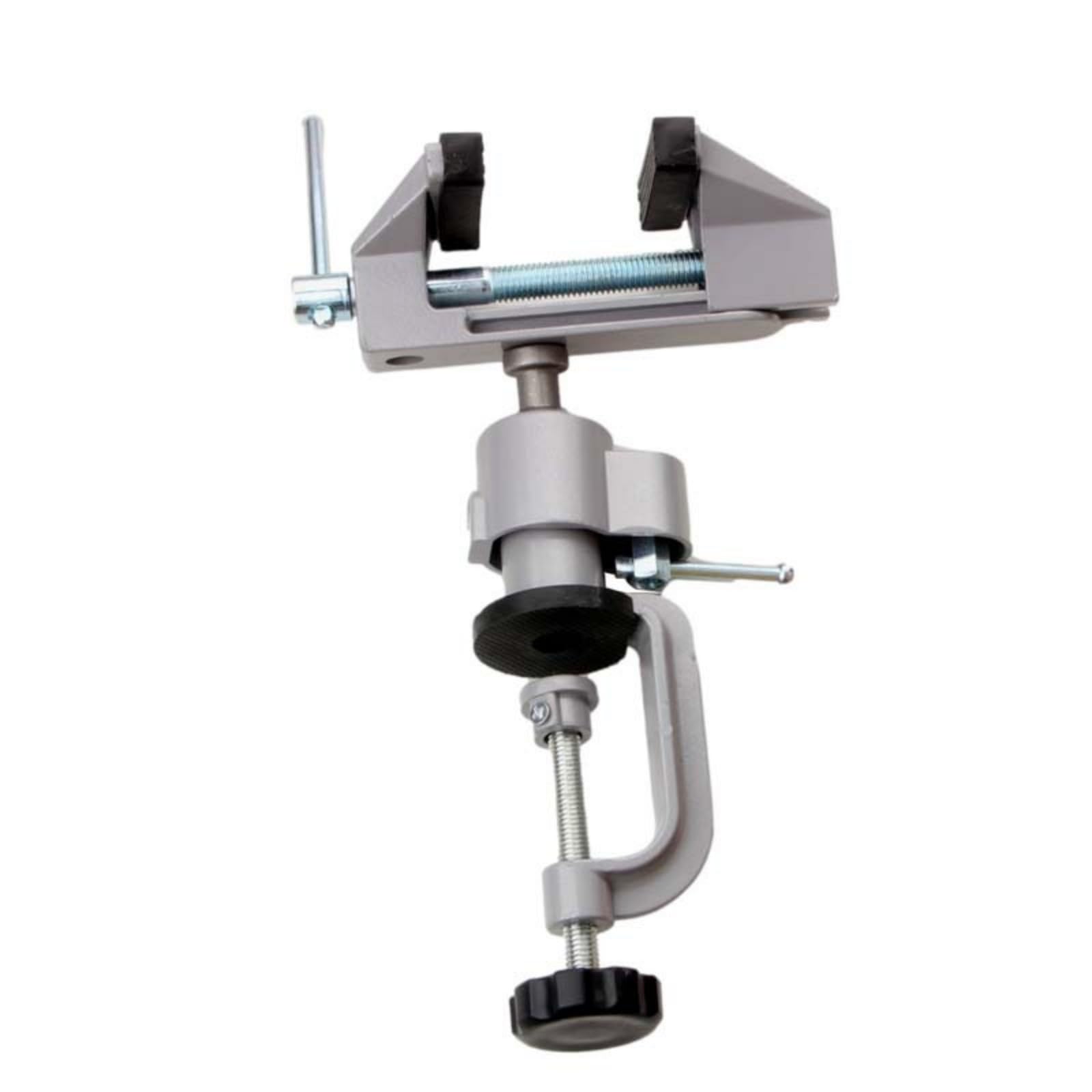 Msioytog 901C Rotating Multi Position Benches Vise With Drill Holders Heavy Duty Steel Clamp For Wood Metalworking Craft Projects Workshop Positioning Clamp
