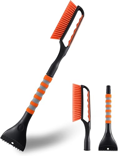 Miniatura 7 de SINGARO Rascador de Hielo y Cepillo de Nieve para Parabrisas de Coche, Raspador de Nieve para Coche, Necesidades de Nieve de Invierno para Coche,