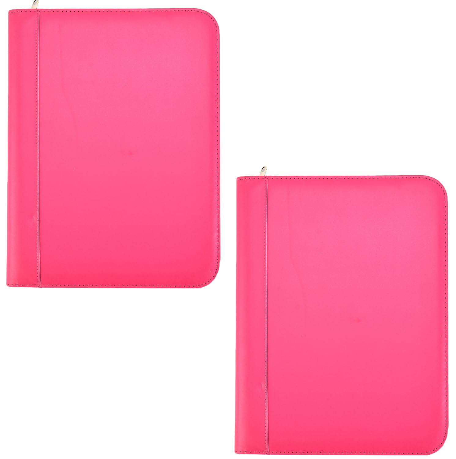 Arpan Deluxe A4 Size Zipped Conference Folder Professional Executive Portfolio Folder with Calculator, Notepad and Pen Holder (2, Pink)