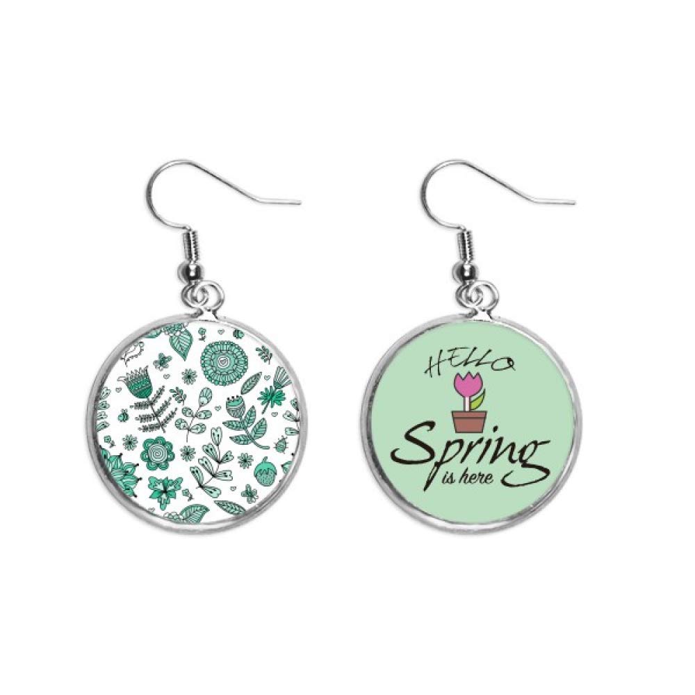 Pendientes de primavera artesanales con sofisticadas hojas de plantas 5