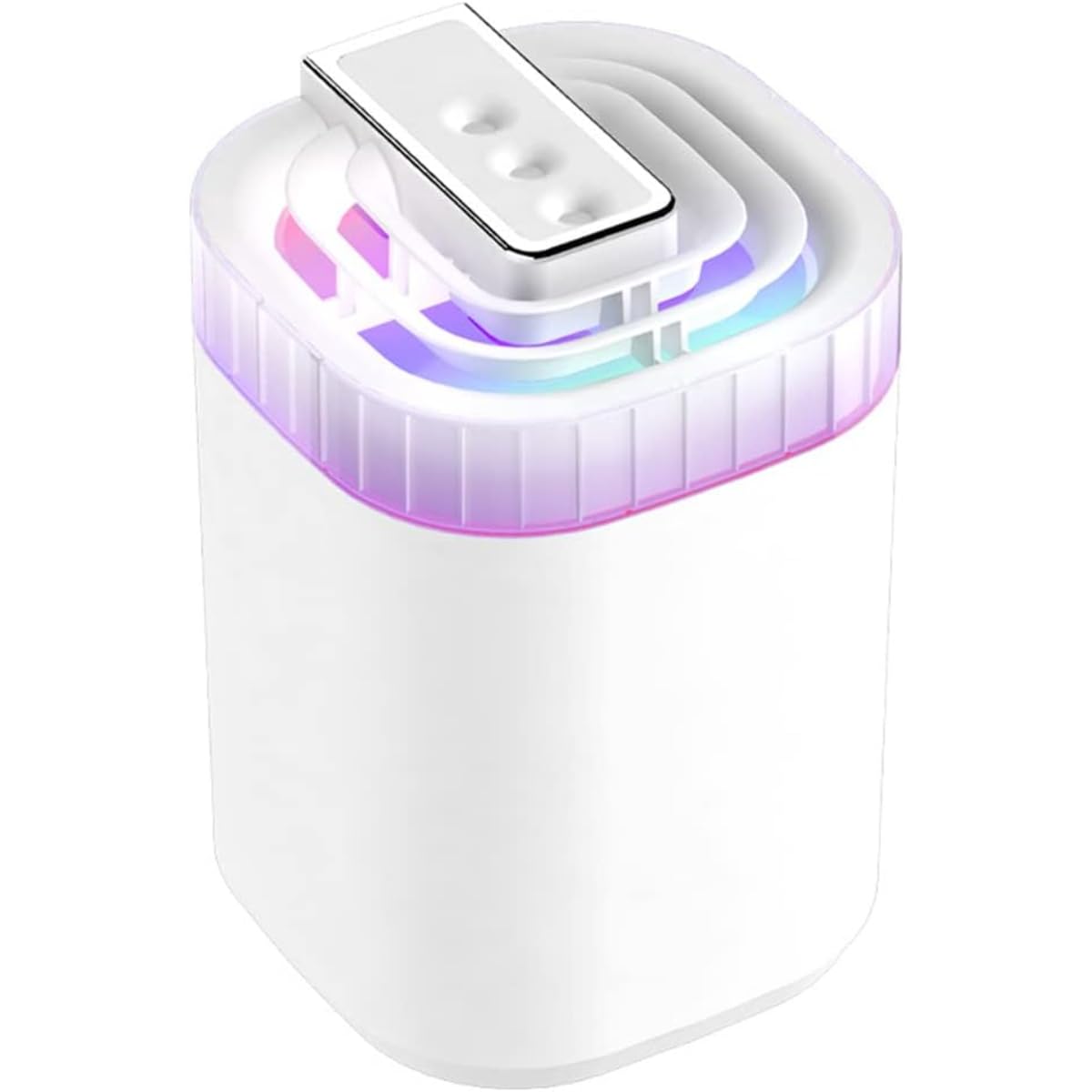 3L Cool Mist Humidifier: Large Capacity, Quiet, Multicolor Light, Auto Shut-Off | Top Fill, Three Nozzles | Bedroom, Living Room, Office | White | Ultra Quiet 20dB | Healthy Filtration | USB Powered