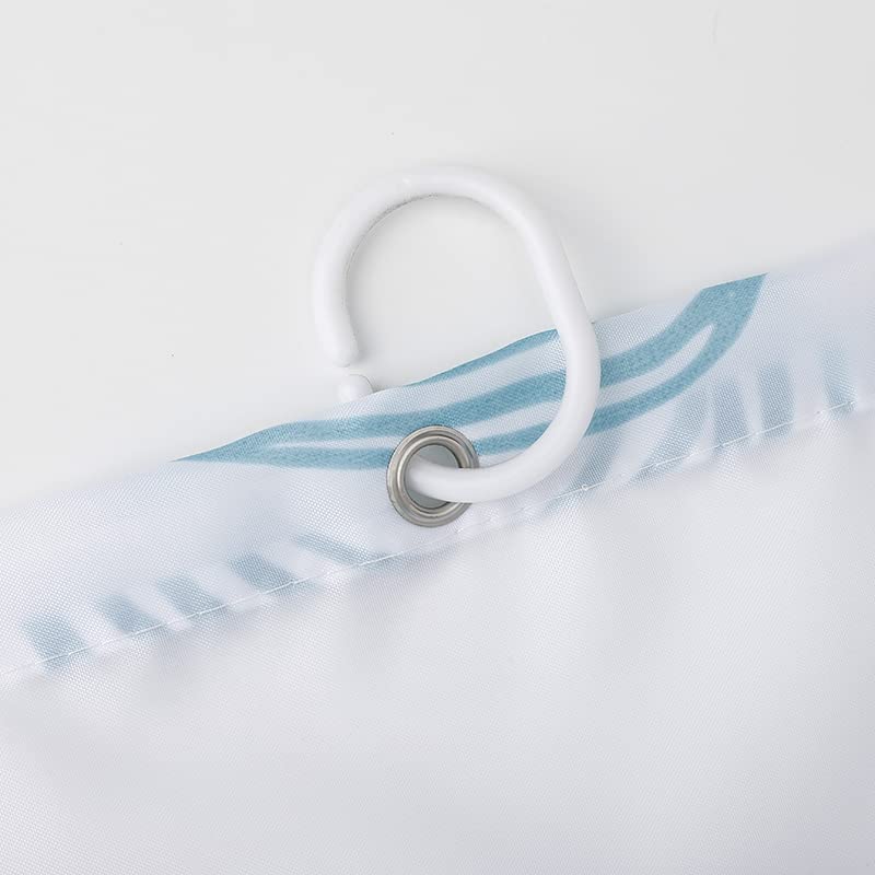 VIROSA Blue Circles Shower Curtain for Bathroom Anti Mould Mildew Resistant, W 70.9" x L 70.9" (1 Panels) - Image 2