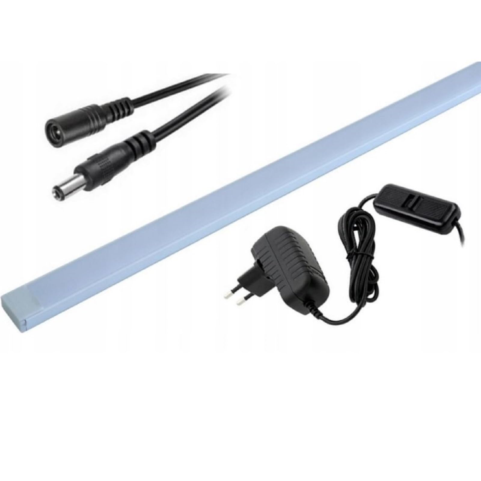 QLS LED Unterbauleuchte Kaltweiß 30 cm Schrankleuchte Schrankbeleuchtung Unterbaulampe Küche Licht Leiste mit Netzstecker (80 cm)