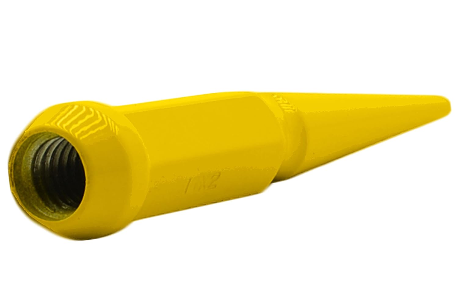 32 Pc M14x1.5 Yellow Spike Lug Nuts - Powder Coated - 4.5" Tall Compatible with Chevrolet GMC 1999-2020 Silverado Sierra 2500 HD 3500 HD 8 Lug Trucks
