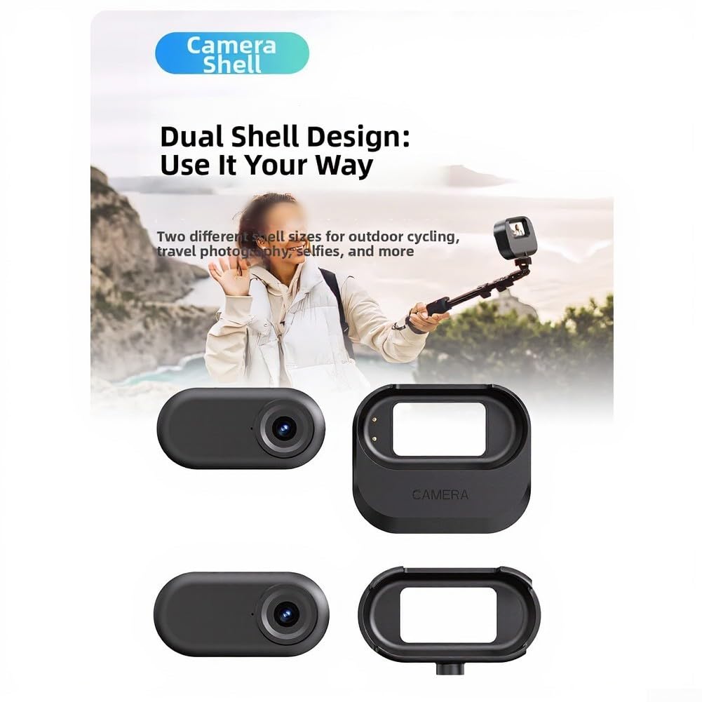 1080P per mini Action Cam Portatile Vivavoce 1080P per Mini Action (Bianco) | Full HD 1080P, registrazione a mani libere, design a forma di pollice, materiale ABS, compagno di viaggio