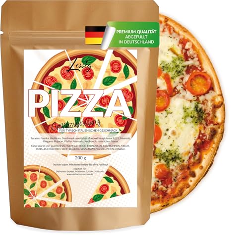 Lessig | Pizza Gewürz-Mischung | 200g | wiederverschließbar | intensives Aroma |