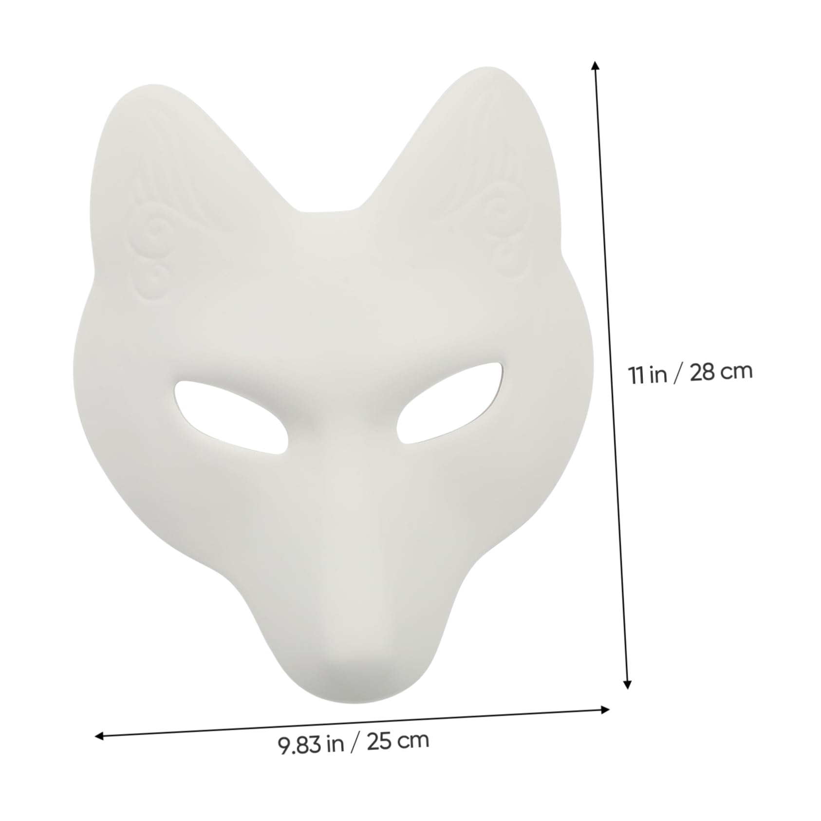 VANZACK 4pcs DIY Blank Fox Masks for Women Hand Painted Masquerade Masks for Halloween Carnival Birthday Parties and Arts Crafts Projects