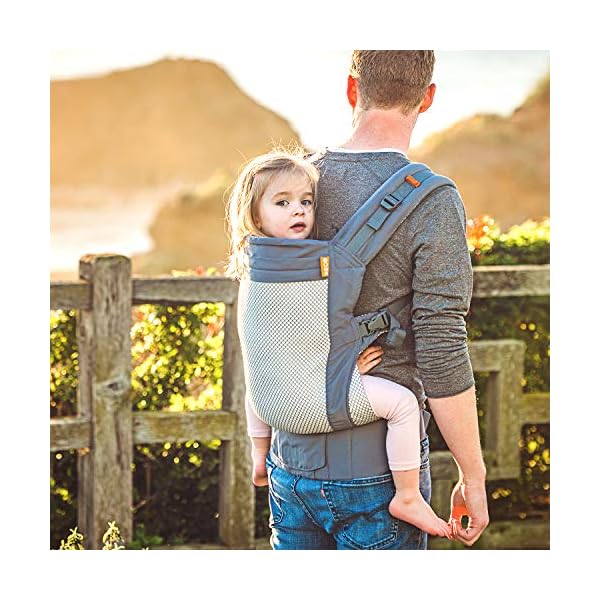 Beco Kleinkind-Tragetasche mit extra breitem Sitz, 100% Baumwolle, Kleinkind-Tragetasche und Front-Carry, leichte und… – Bild 3