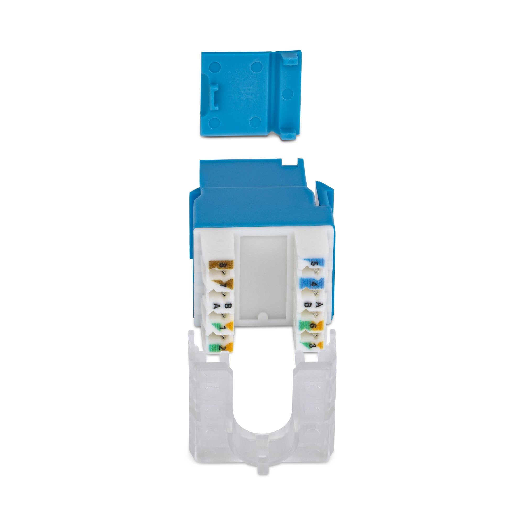 StarTech Jack Keystone Cat6, Lot de 24 Prises Ethernet RJ45 Keystone, Prise Murale UTP Cat6, Connecteur à 180° 110 Punch Down
