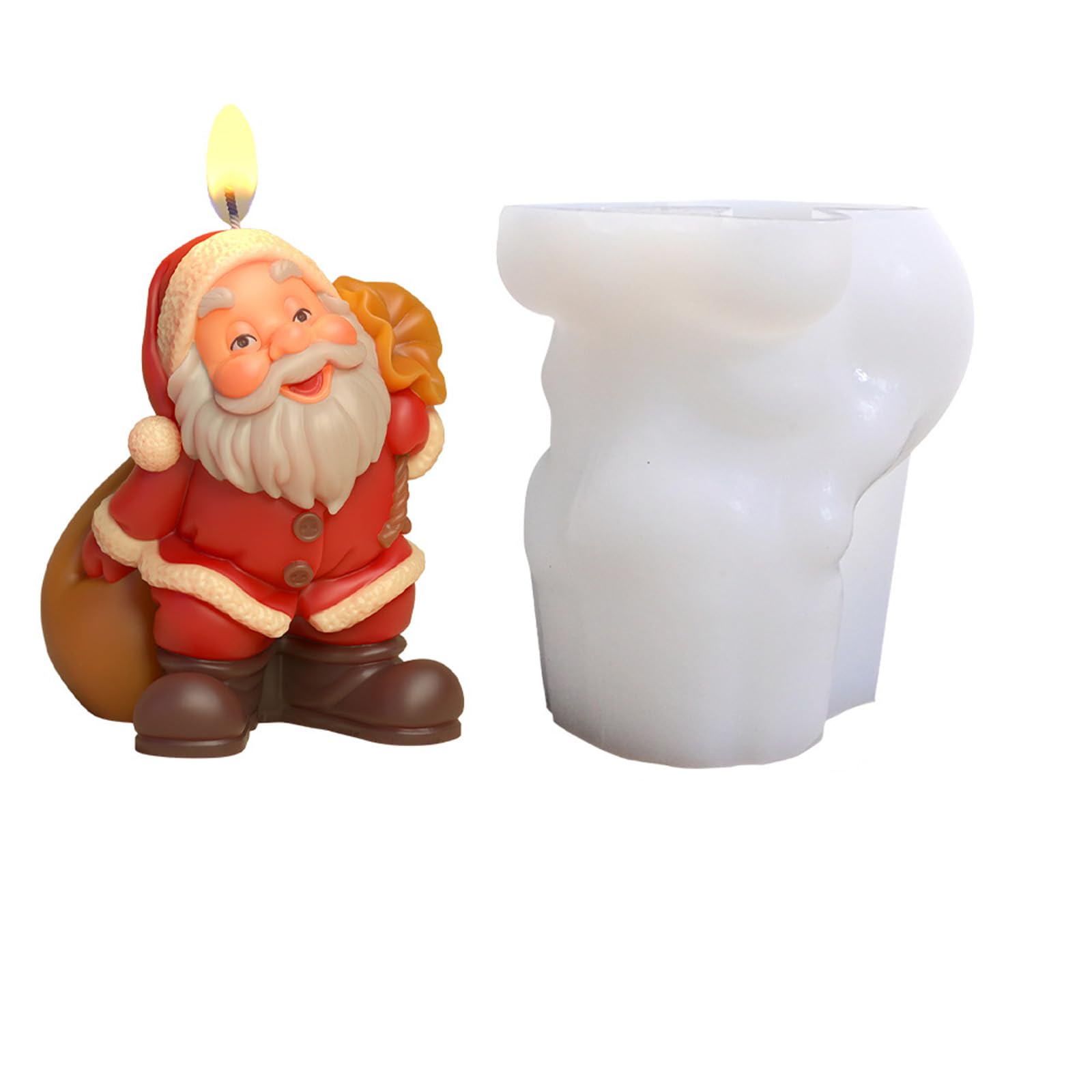 Jazuaiao Santa Molds Castings Christmas Silicone Epoxy Resin Plasters Silicone Christmas