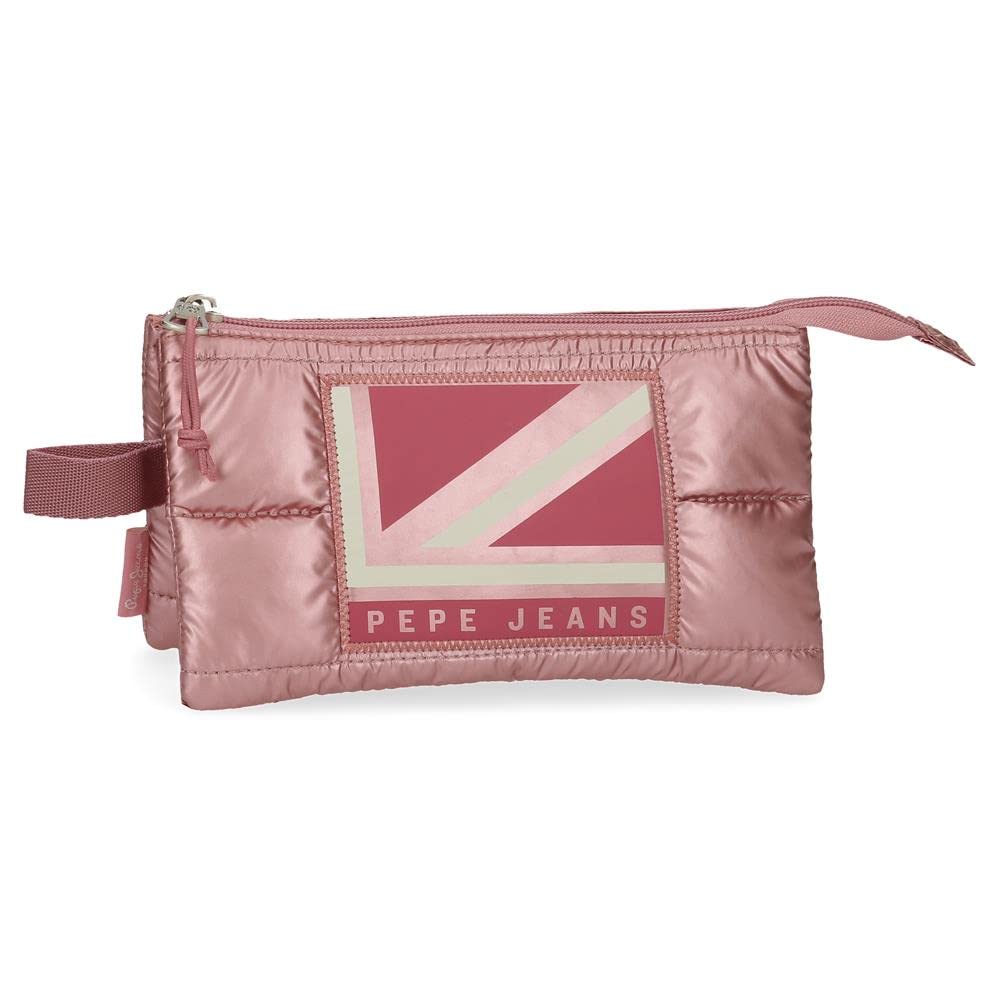 Pepe Jeans Carol Estuche Triple Rosa 22x12x5 cms Poliéster