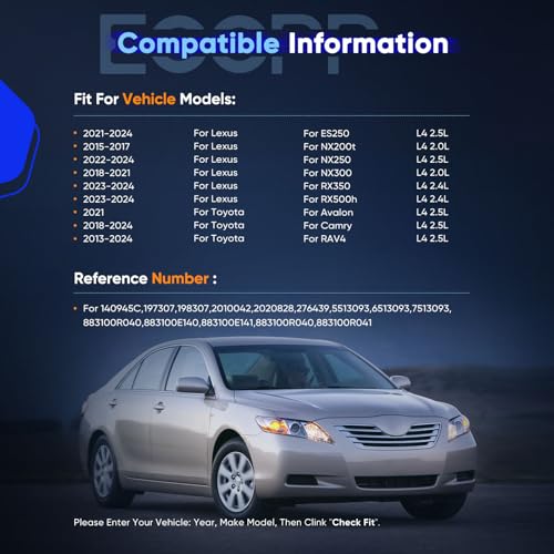 Image of ECCPP AC Compressor for Toyota RAV4 Camry 2.5L 2013-2024 | for Lexus ES250 2.5L 2021-2024 Fast Cooling Air Conditioning Compressor