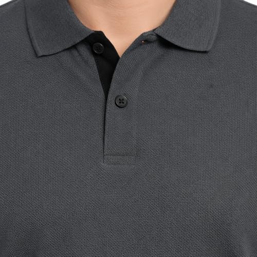 Image of Cotton Polo T-Shirt for Men | Solid Color Regular Fit Collar Neck T-Shirt
