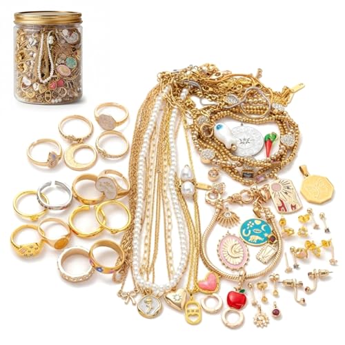 Pot à bijoux mystère vintage : résolvez le manque d'accessoires avec 20 pièces or