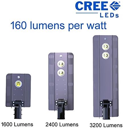 Miniatura 4 de Solar Power World 1st AI Smart CREE LED 3200LM Luz de calle para estacionamiento residencial comercial, caminos para bicicletas, pasarelas y patio