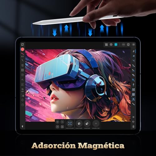 BAZO Lápiz para iPad 2018-2025 - Carga Rápida, Detección de Inclinación, Rechazo de Palma-Stylus Pencil para Apple Pencil con iPad 11/10/9/8/7/6/A16, Pro M5/3/4/5/6/M4, Air 3/4/5/M2/M3, Mini 5/6 Pad