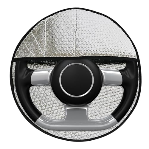 Pantalla Solar para Volante - Parasoles para Vehículos, Cubierta de Aislamiento Térmico, Escudo de Papel de Aluminio para, Sedán, Pickup | Bloqueador Solar para Volante para Protección Interior