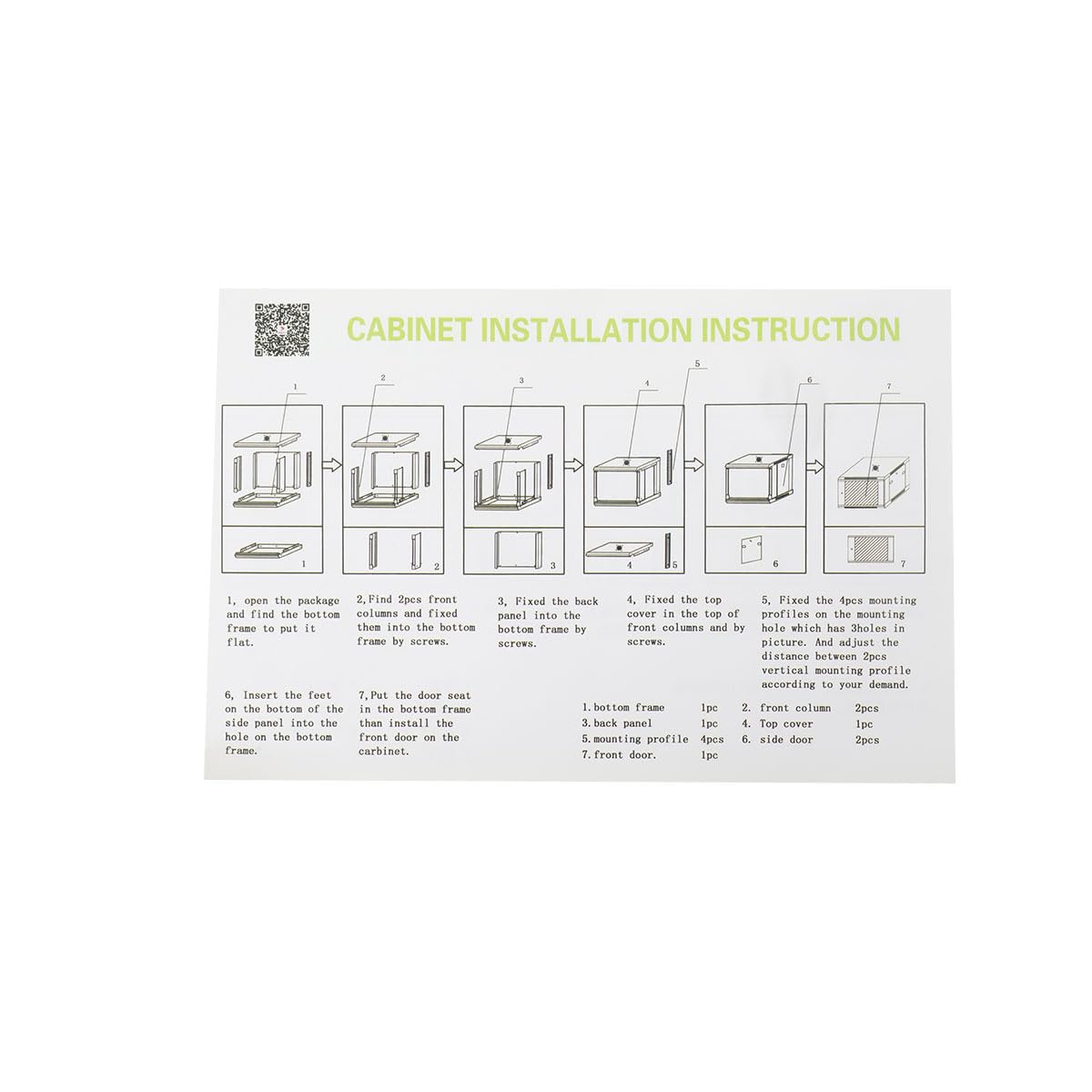 12HE - Armario de red para servidores (19 pulgadas, con 4 ruedas extraíbles, capacidad de carga de 60 kg, con puerta frontal perforada, 600 x 450 x 650 mm)