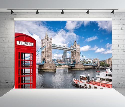 BELECO Fondo Fotográfico 7x5FT London Tower Bridge miniatura 2