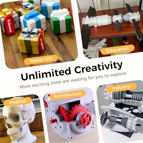 Image of Creality PETG Filament 1.75mm, Hyper PETG Filament High Speed 30-600mm /s High Toughness Chemical Resistance 3D Printer Filament, 1KG Cardboard Spool(2.2lbs) (Black)