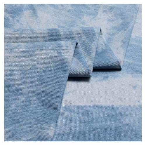 Tissu en denim imprimé bleu pour réparer et créer vos vêtements faits main