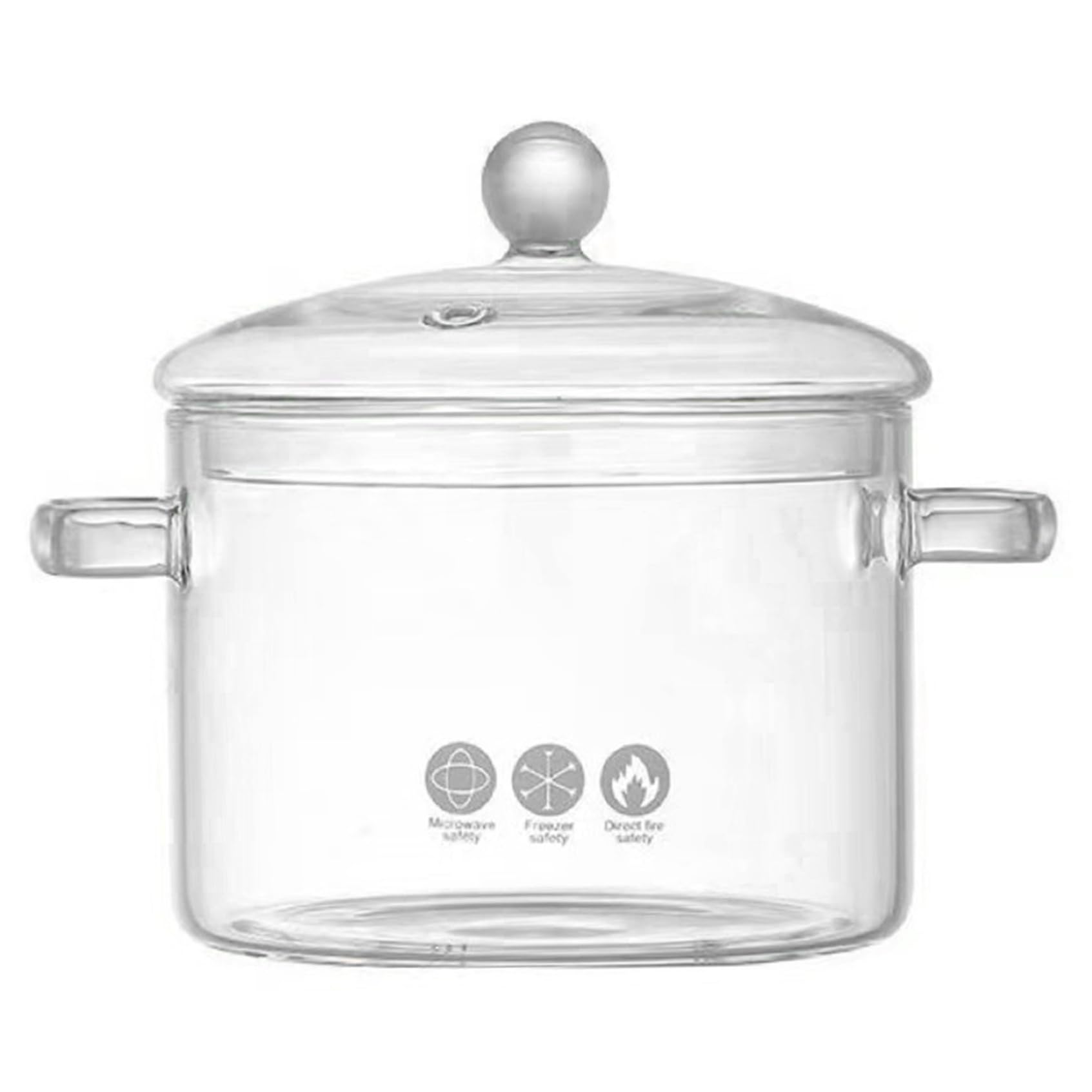 Marmite en verre anti-débordement 1,4 L pour surveiller la cuisson