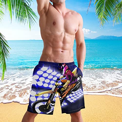 visesunny Motocross Beautiful Jump Summer Men's Swim Trunks Quick Dry Bathing Suits Beach Holiday Party Swim Shorts4