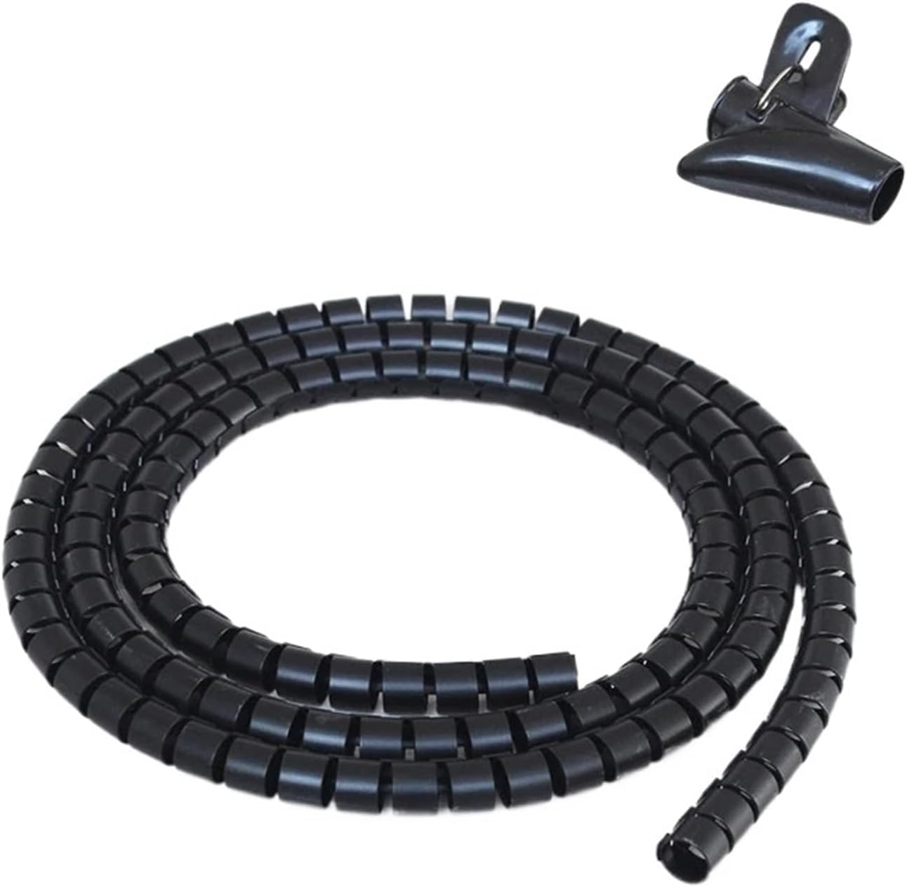 Guaina per cavi espandibile, Guaina for cavi a spirale, guaina in plastica for avvolgimento da 1 metro, protezione rivestita(White,32mm Inside Diameter)