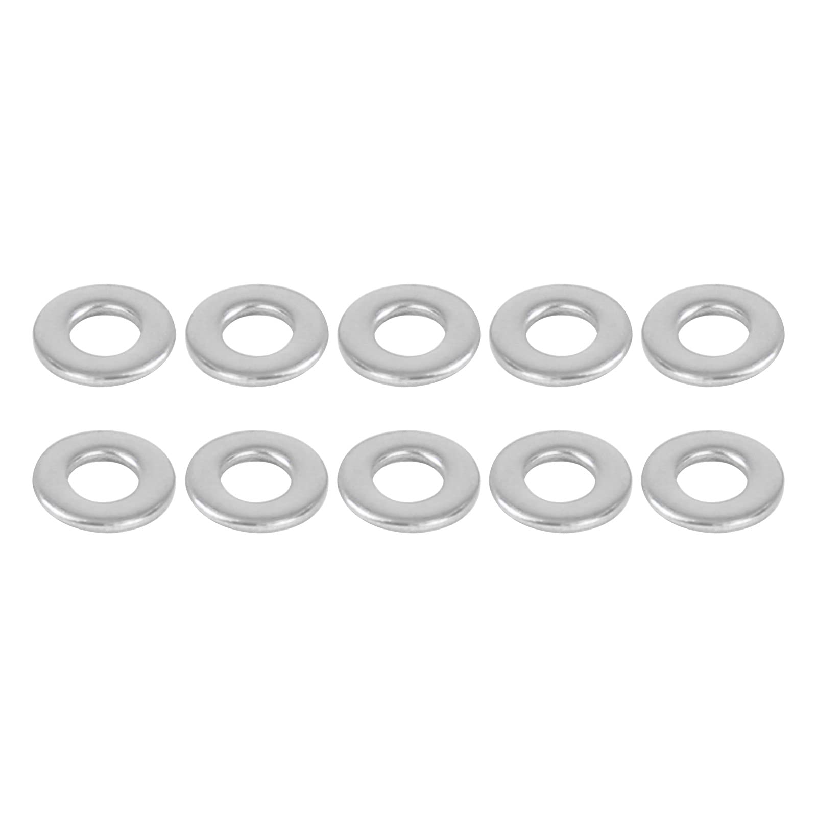 DTGN 4mmx9mmx0.8mm(IDxODxT) Stainless Steel Flat Washers - 200Pack - Good for Industrial Machinery - Flat Ring Gaskets - Silver Tone