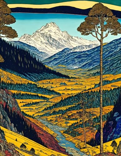 Art mural Iroquois voyageant vallée impression toile luxe 58x90