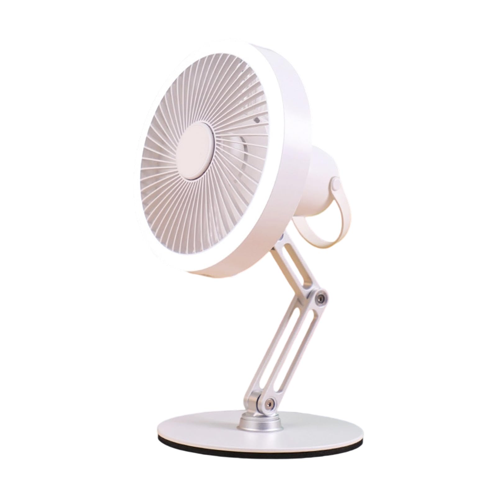 Ventilateur portable pliable USB avec lumière LED pour bureau et table