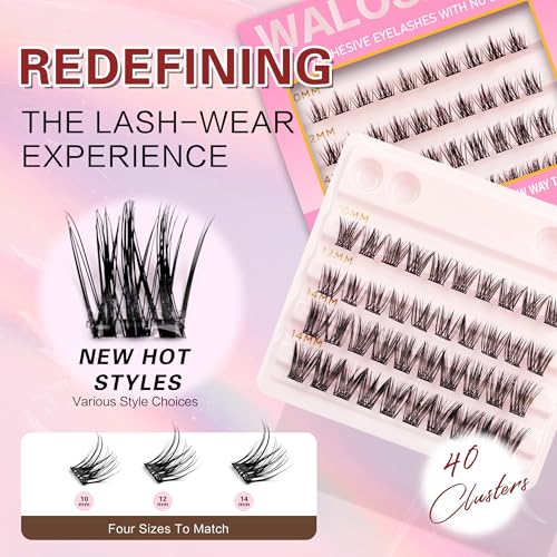 Richsky DY Self Adhesive Lash Clusters Eyelashes,Diy Press-On Lashes D Curl 10-14Mm Individual Lash Extension Kit thumb #6