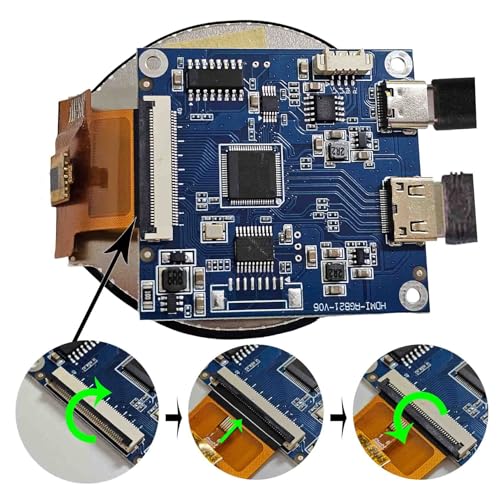 Image of 2.1 inch 480X480 IPS MIPI 300nit Circle LCD Touch Screen | and 40 pins H /D Controller Board