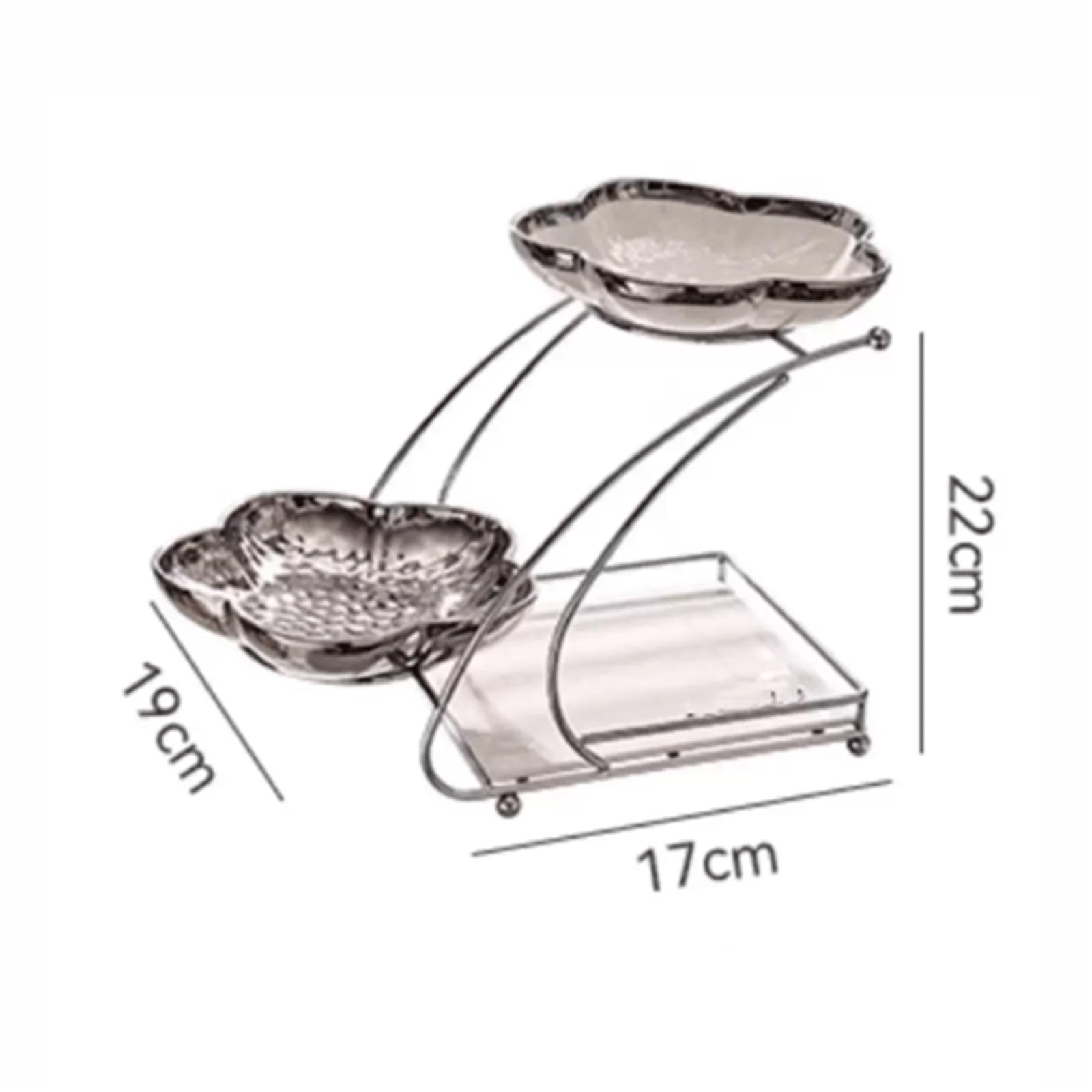 Soporte for pasteles escalonado en forma de flor: una bandeja postres creativa elegante y Porta Pasteles(Medio)