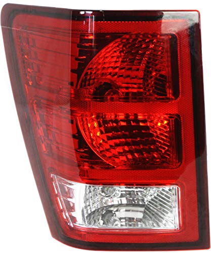 Evan Fischer Tail Light Assembly Compatible with 2007-2010 Jeep Grand Cherokee, Halogen Driver Side With bulb CH2800172