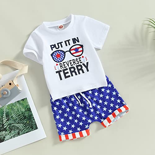 Summer Baby Boy Girl Clothes Mamas Little Man Outfit Cow T-Shirt Top Short Set Cowboy Outfit For Toddler Boy (White&Blue,3-6 Months) #TOP1