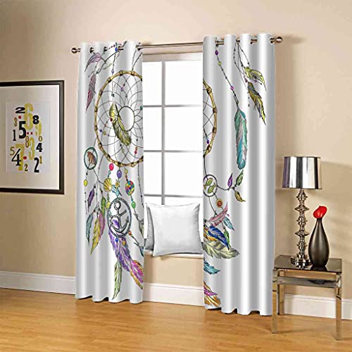Rideaux occultants 3D capteur de rêves coloré pour chambre enfant - 5