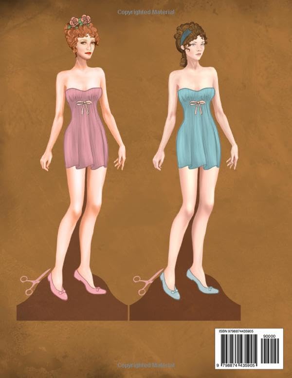 Dollys and Friends Originals Fashion History Paper Dolls, 1800s: Fashion Activity Dress Up Collection of Empire and Regency Costumes - Image 2