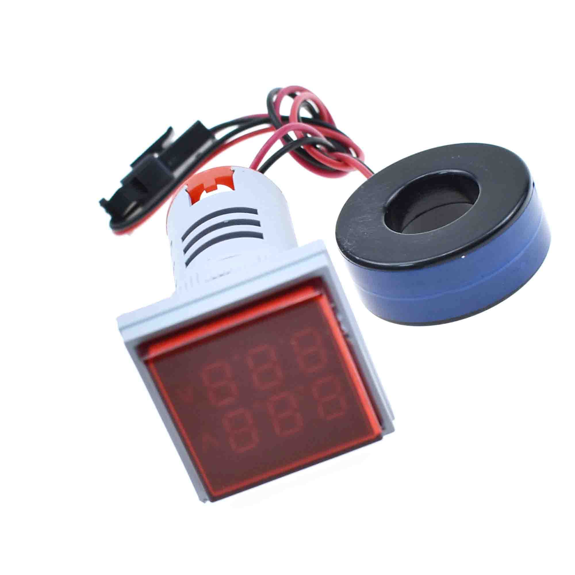 LED Tester di tensione digitale rilevatore di corrente quadrato 22mm