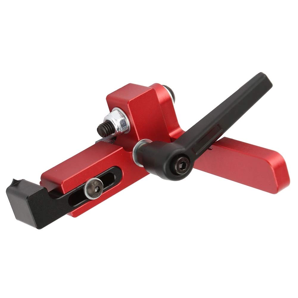 Jadeshay Tope en T, Dispositivo de límite de Canalón 75 Tipo,Tope de Inglete Guia en T Limitador de Rieles en T para Banco de Trabajo de Carpintería DIY